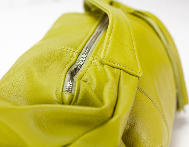 Kallia mini bag - Lime green leather - milloobags