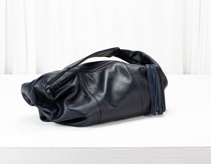 Kallia mini bag - Midnight blue leather - milloobags