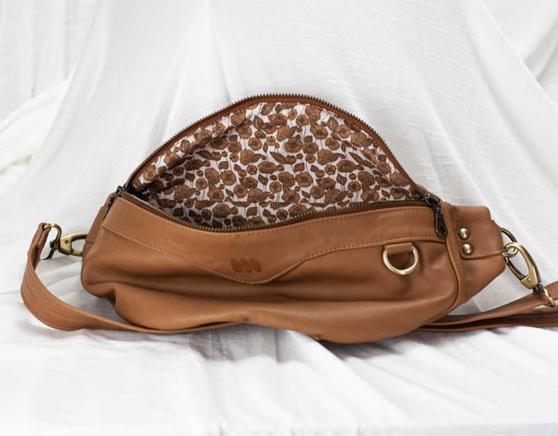 Haris fanny pack - Milk coffee brown leather - milloobags