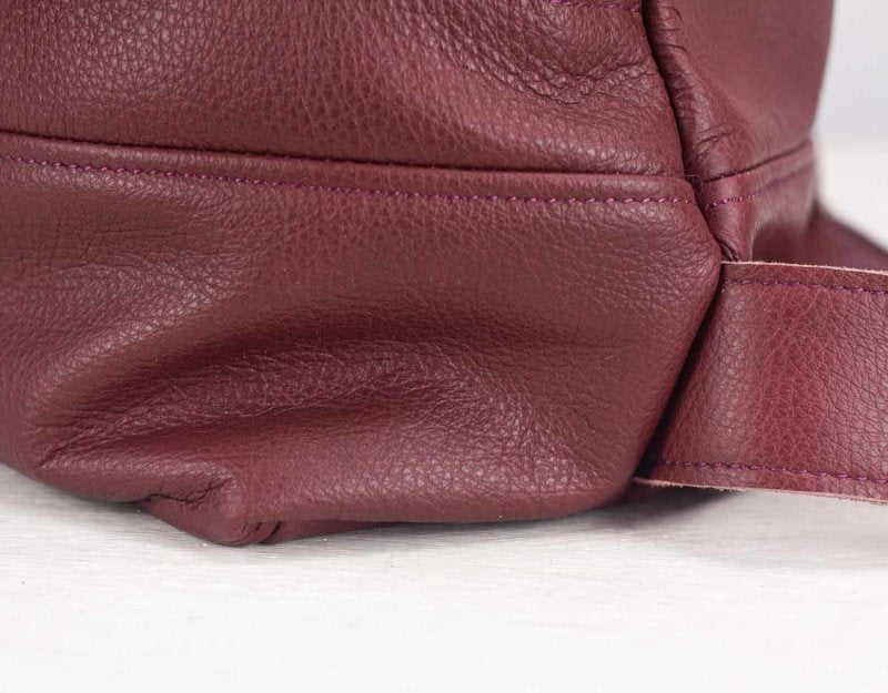 Minos backpack - Burgundy leather - milloobags