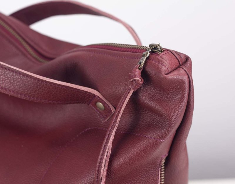 Minos backpack - Burgundy leather - milloobags