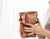 Cube case - Brown soft leather - milloobags