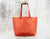 Calisto tote bag - Orange pebbled leather - milloobags