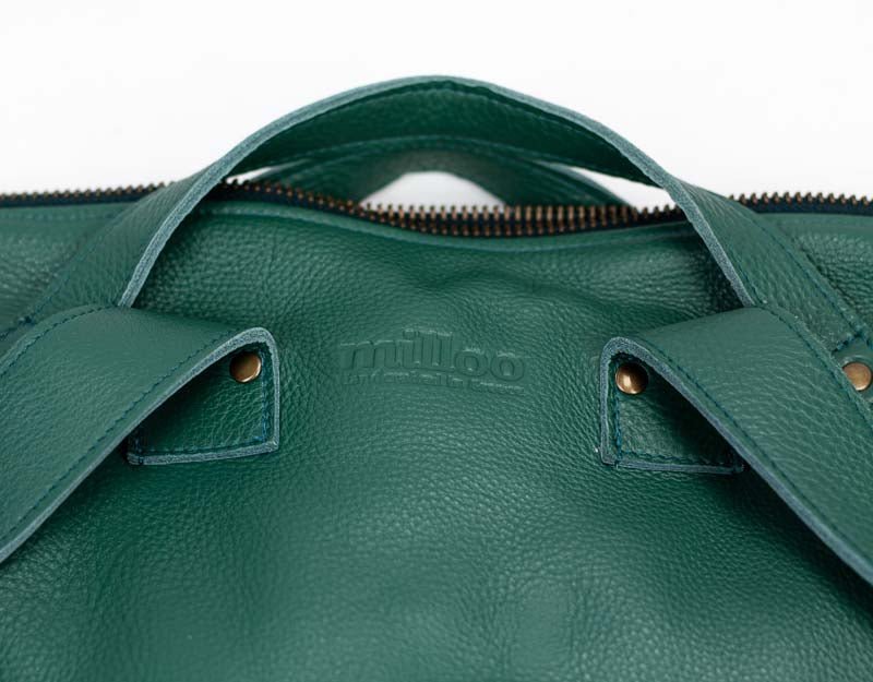 Minos backpack - Petrol green leather - milloobags