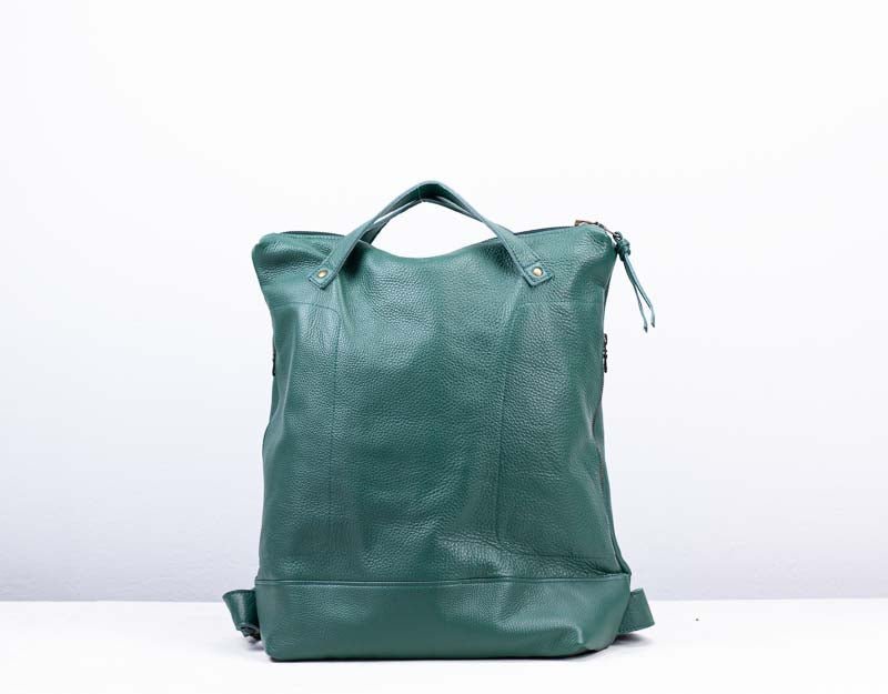 Minos backpack - Petrol green leather - milloobags