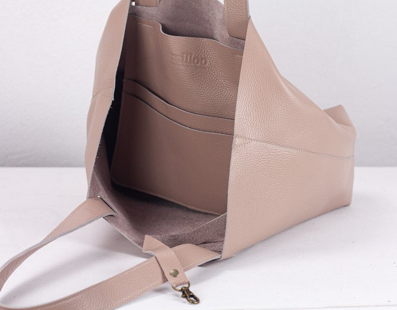 Calisto tote bag - Powder Pink leather - milloobags