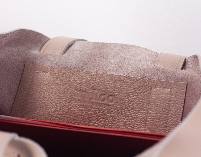 Calisto tote bag - Powder Pink leather - milloobags
