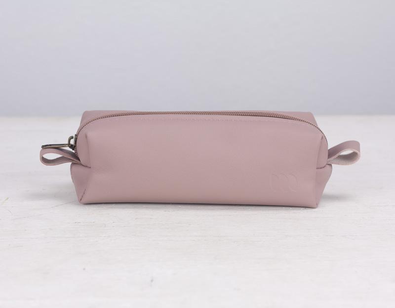 Rec pencil case - Beige pink leather - milloobags