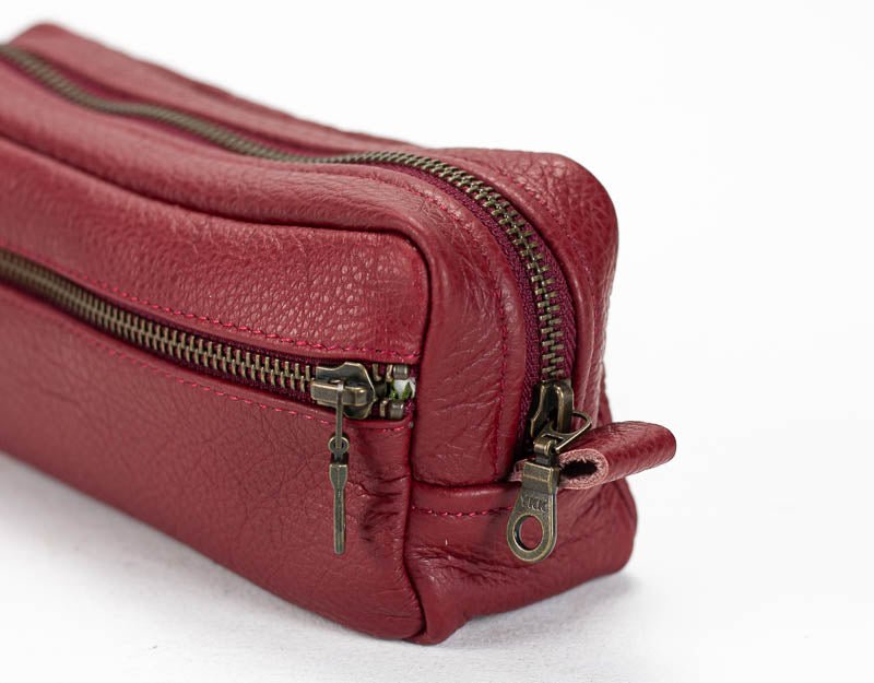 Brick case - Deep red leather - milloobags