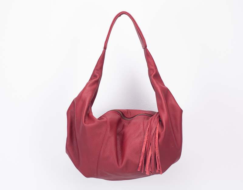 Kallia mini bag - Deep red leather - milloobags