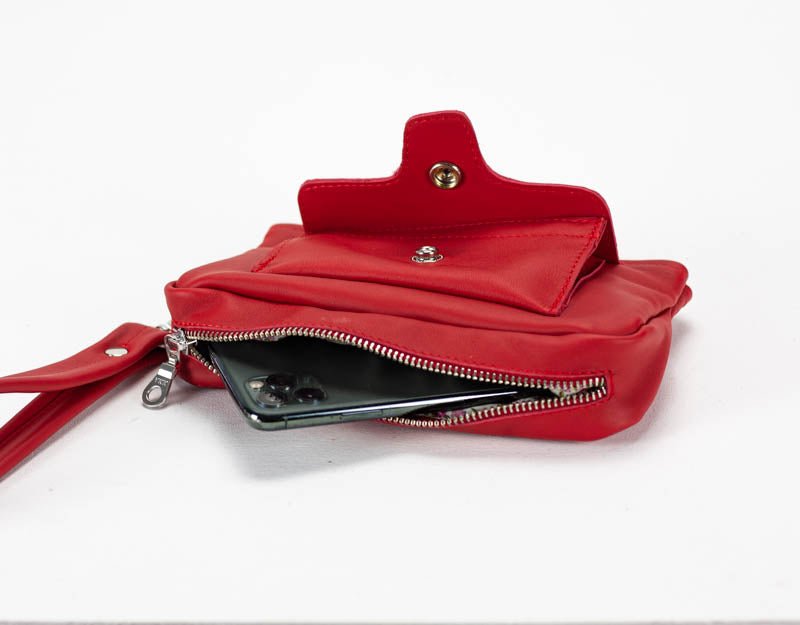 Thalia wallet - Red leather - milloobags