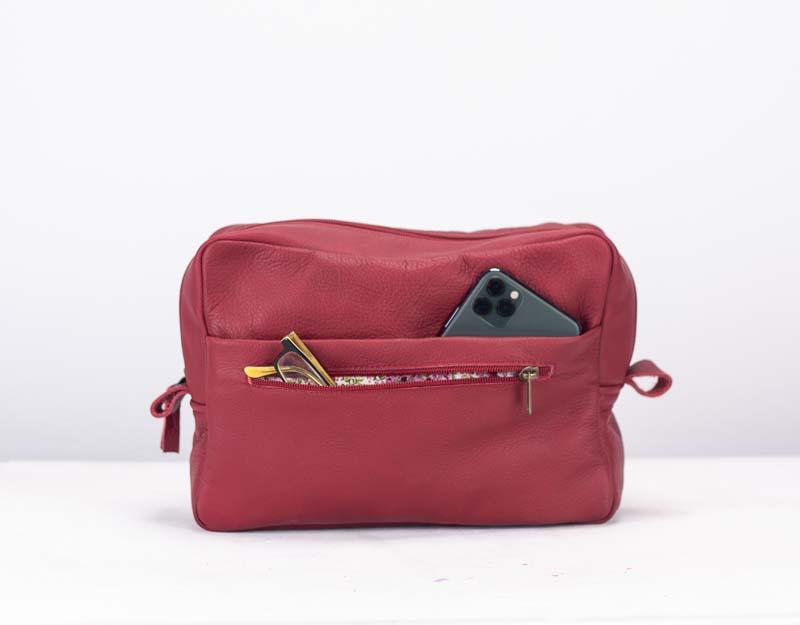 Ydra organizer - Deep red leather - milloobags