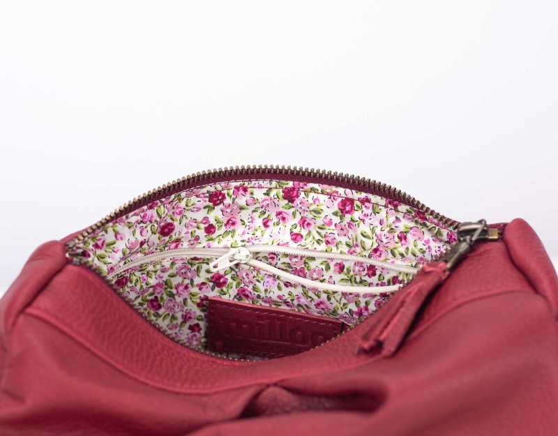 Estia case - Deep red leather - milloobags