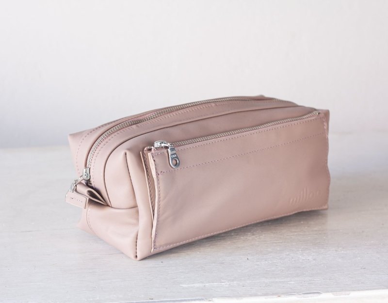 Skiron case- Beige pink leather - milloobags