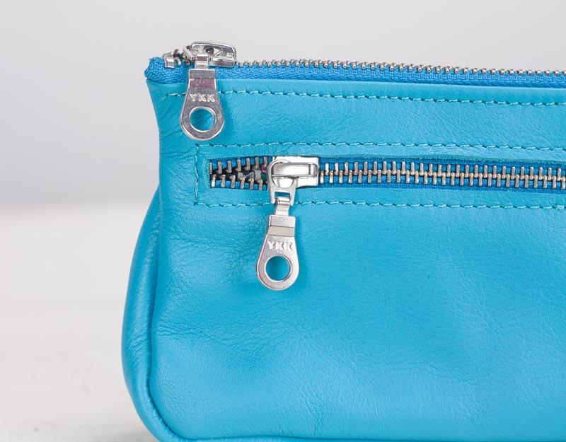 Thalia wallet - Light blue leather - milloobags