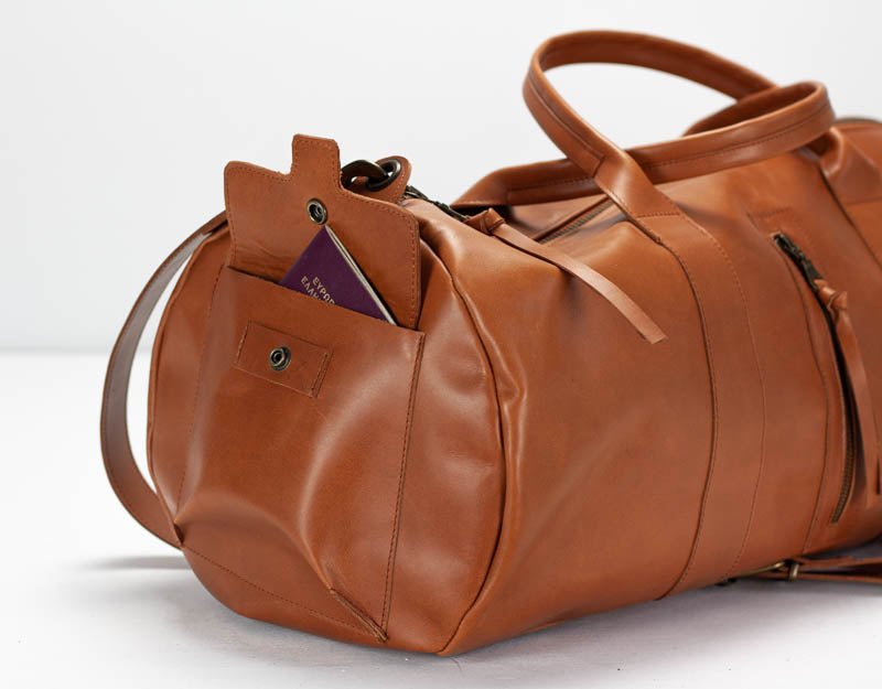 Nestor duffel bag - Brown leather - milloobags