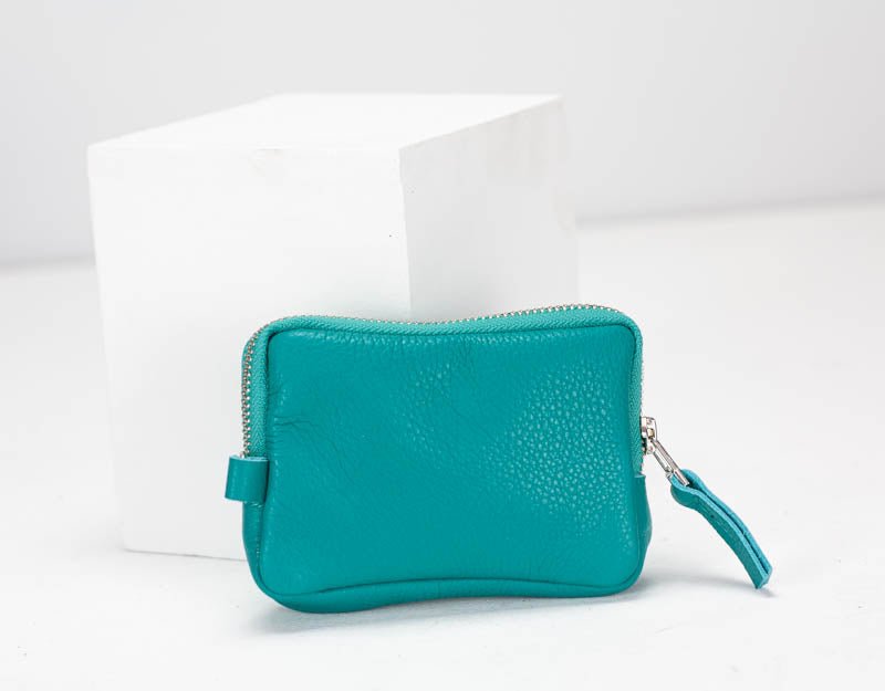 Myrto wallet - Turquoise leather - milloobags